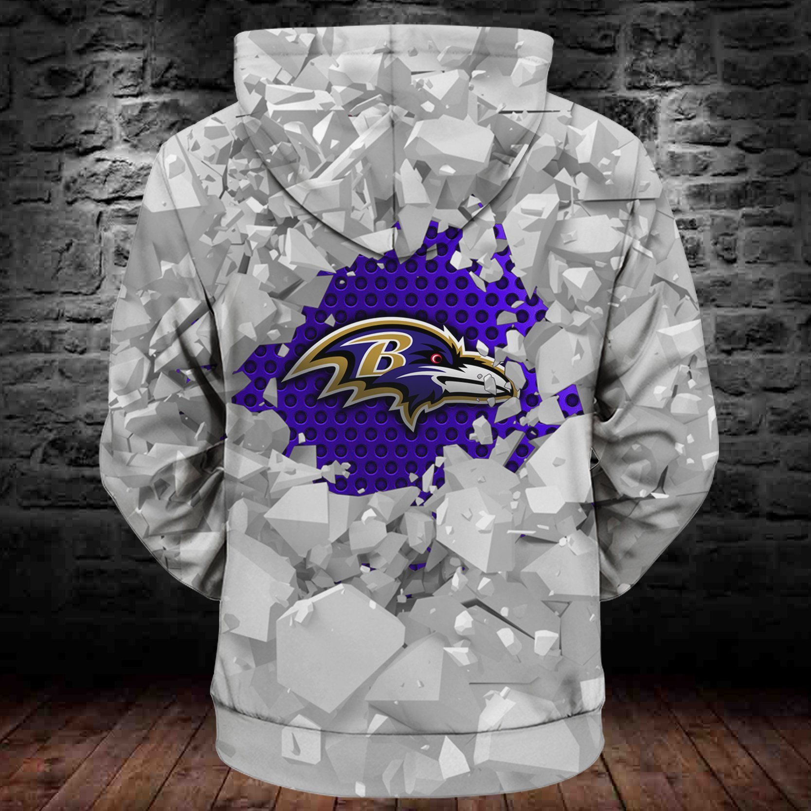RAVENS HOODIE 3D ICE10