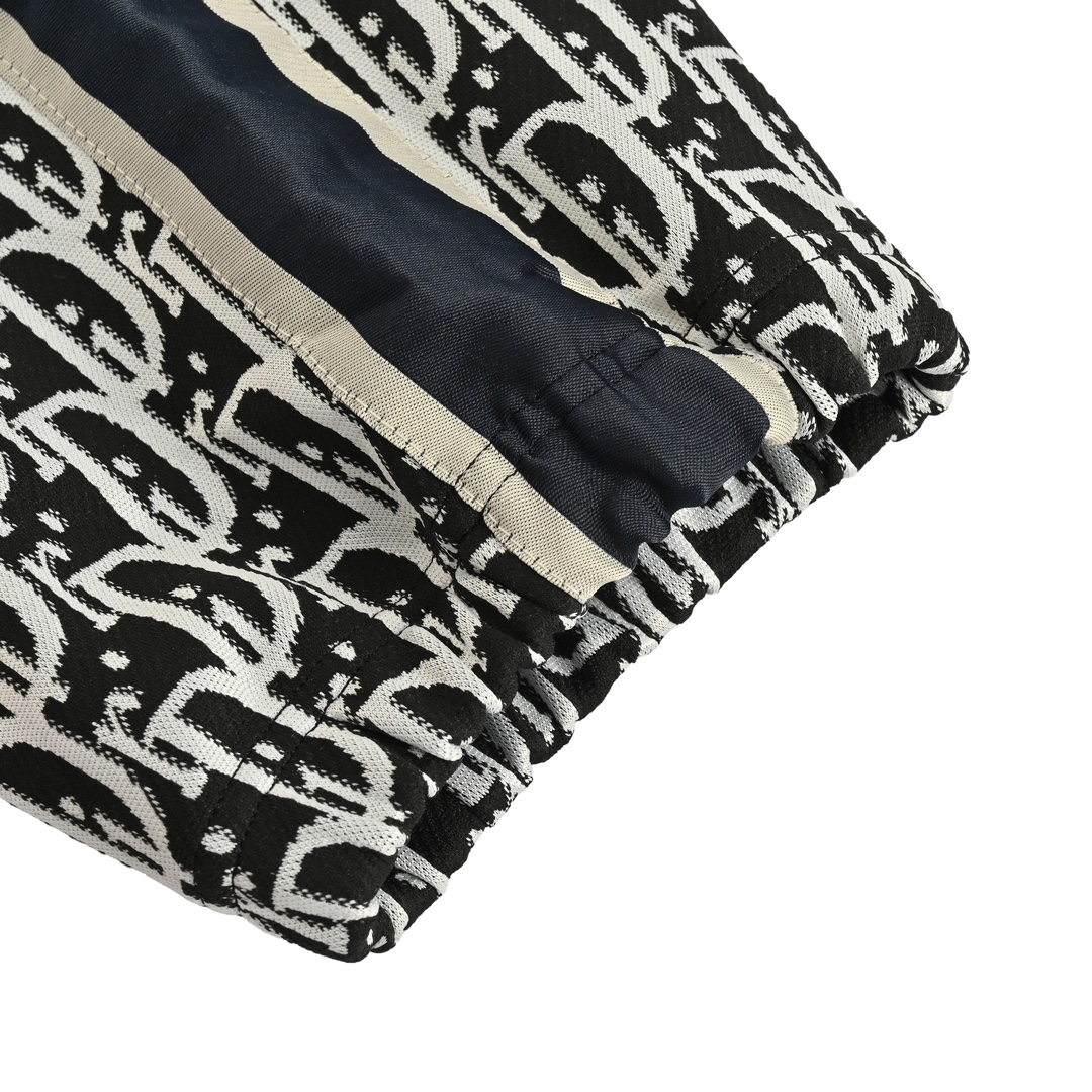 Dior all over print jacquard side webbing trousers set
