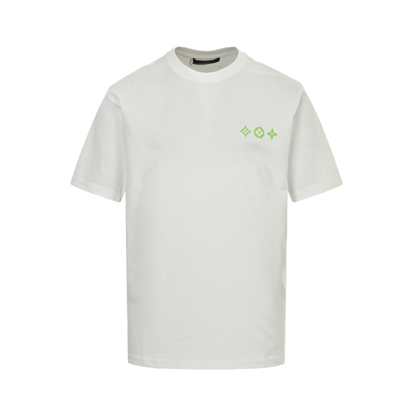 Louis Vuitton 25ss short sleeve with four-leaf clover lettering print on the back