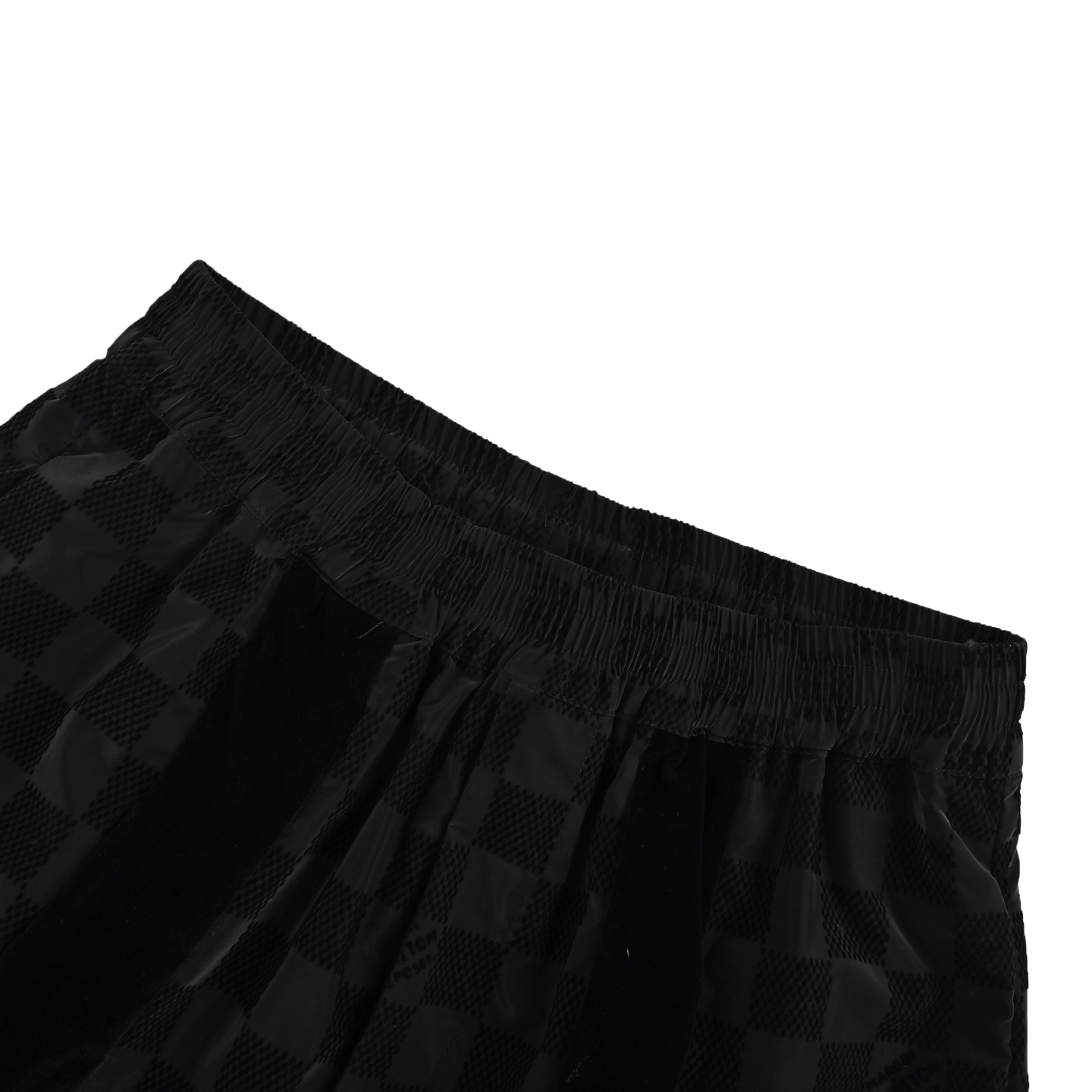 Louis Vuitton 24Fw Damier flocked checkerboard trousers
