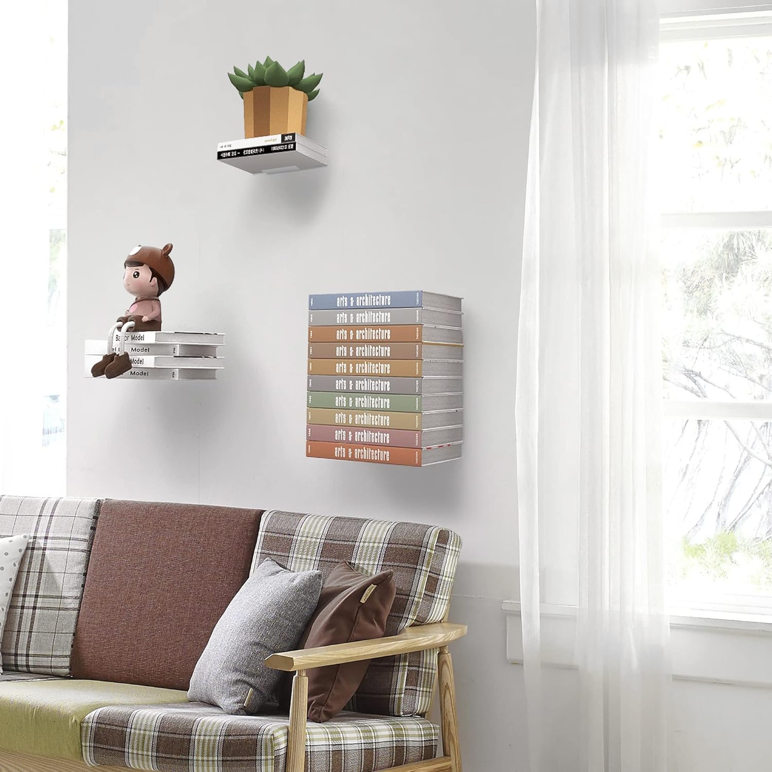 👍Last Day Promotion 60% OFF💥Invisible Floating Bookshelf - Metal Heavy Duty Wall Mounted Book Organizer