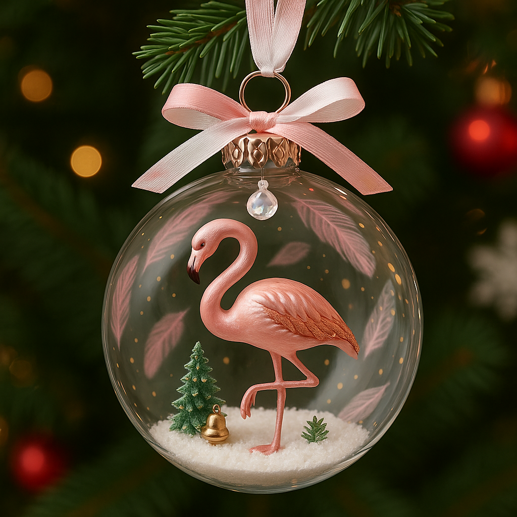 Flamingo Christmas Ornaments