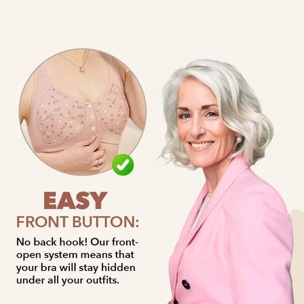 (🔥 50% OFF)Comfortable & Convenient Front Button Bra(2 PCS/Set)-BUY 2 GET 10% OFF