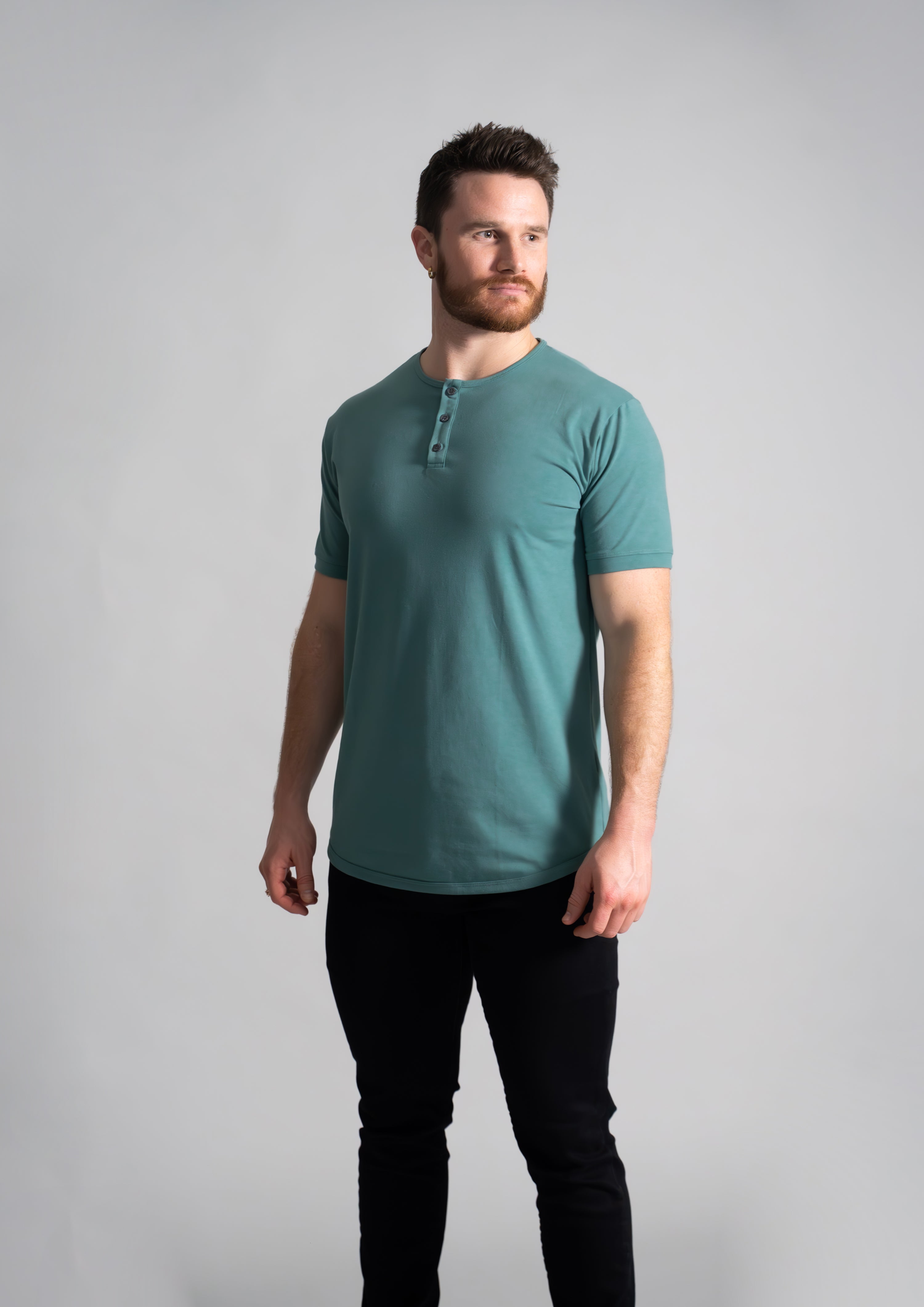 Henley Curved Hem