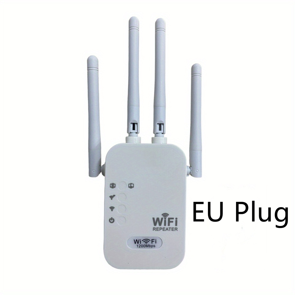 Wifi Signal Extender, 1200Mbps 2.4G/5G Dual Band Wireless Internet WiFi Amplifying Repeater/Router/AP Signal Booster, Greater Coverage Extender And Signal Amplifier For Home Work With All Routers