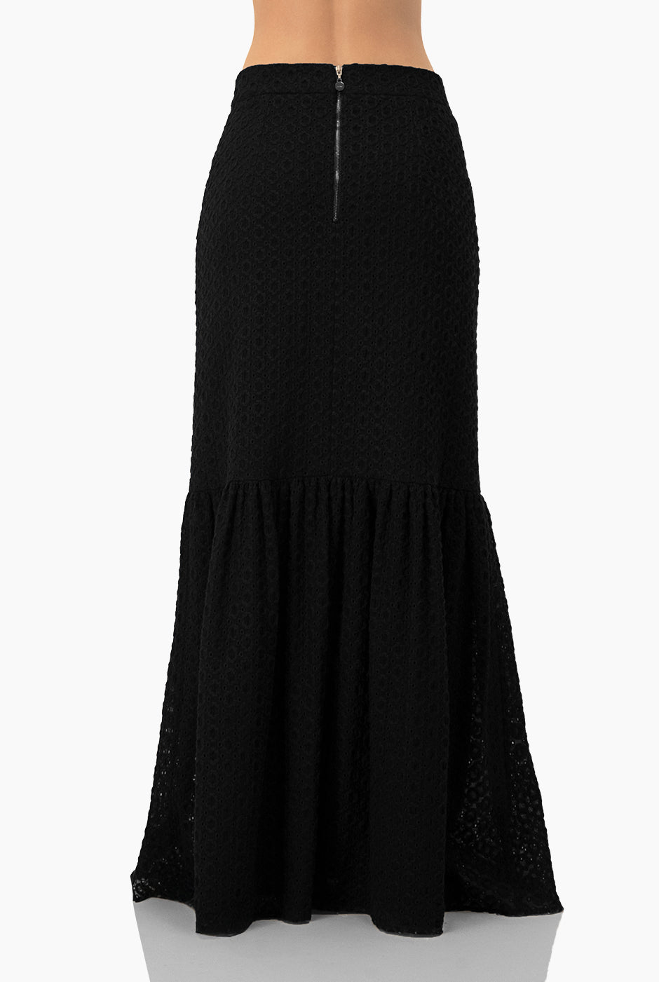 Falda maxi color negra