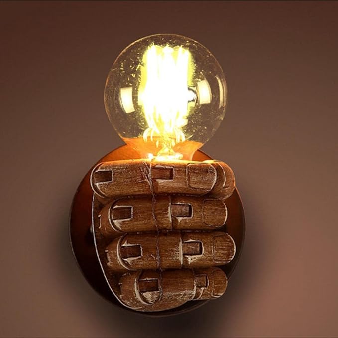 ✊💡Left - and right - fist - shaped resin wall lamps（🔥Last Day Promotion 49% OFF🔥Two free shipping）
