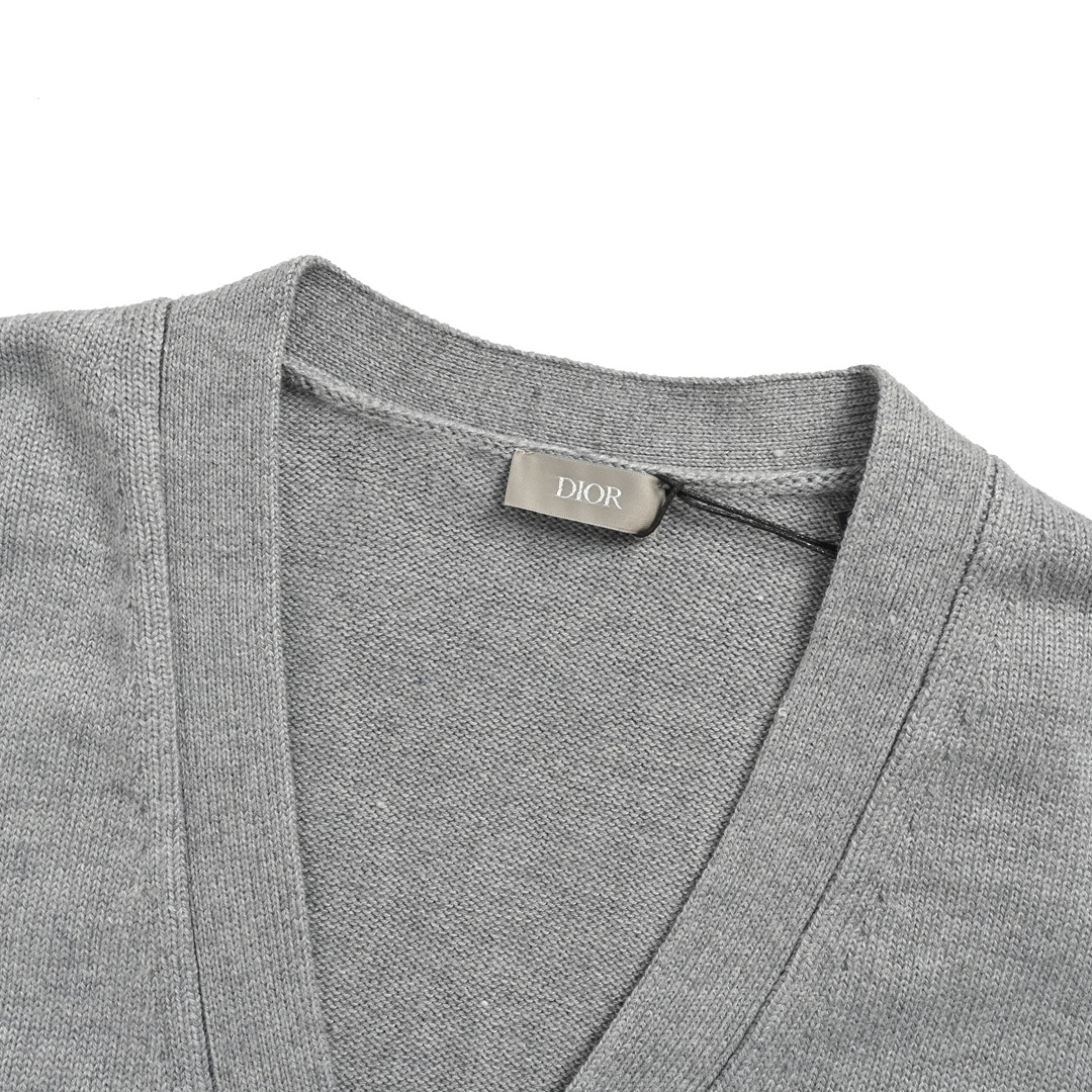 Dior 24Fw signature monogram embroidered cardigan sweater