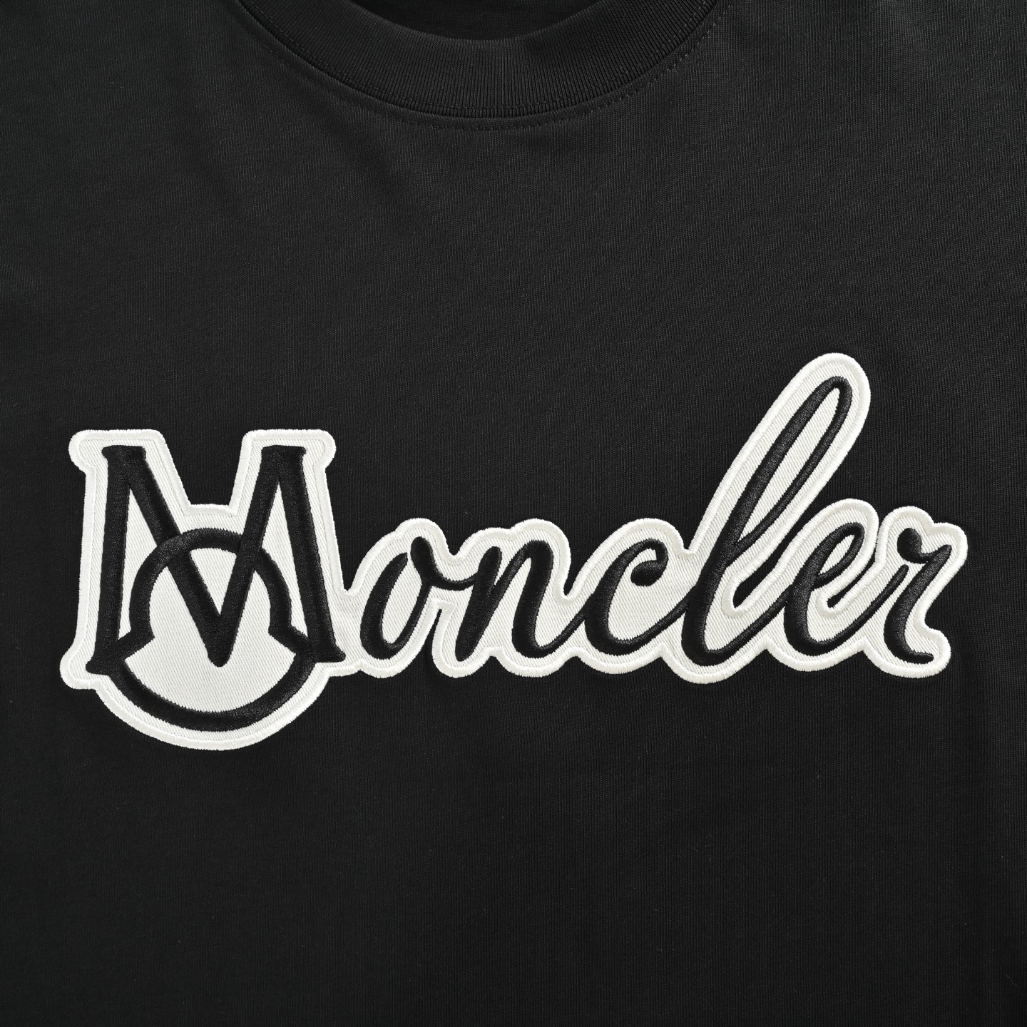 Moncler 25ss letter logo embroidered short sleeve