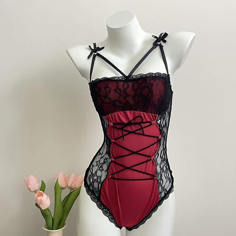 Cosplay Bunny Lace Jumpsuit Lingerie Set
