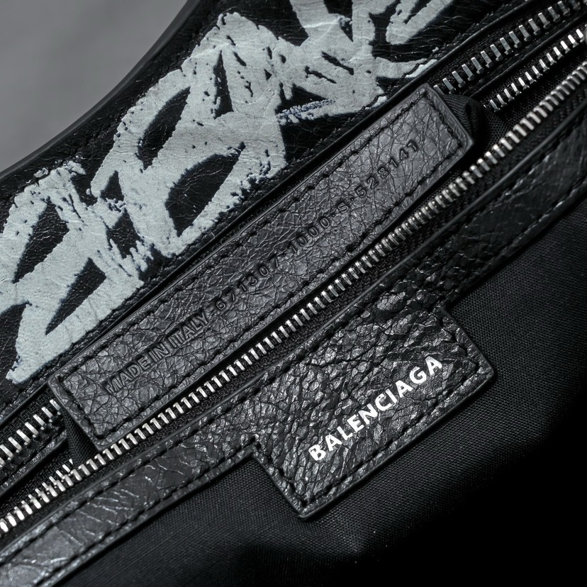 Balenciaga Graffiti Bowling Bag Large