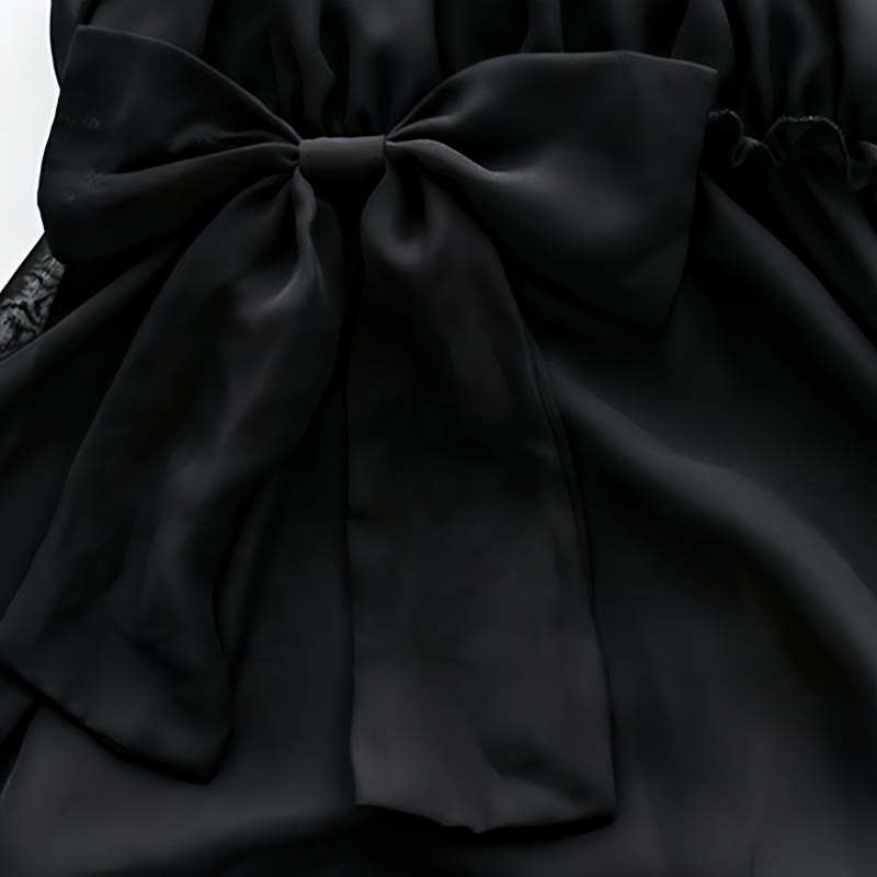 See-through Lace-up Slip Dress Nightdress