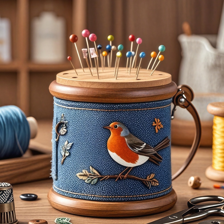 💥Denim Pin Cushion & Travel Bag: Trendy & Handy!💥