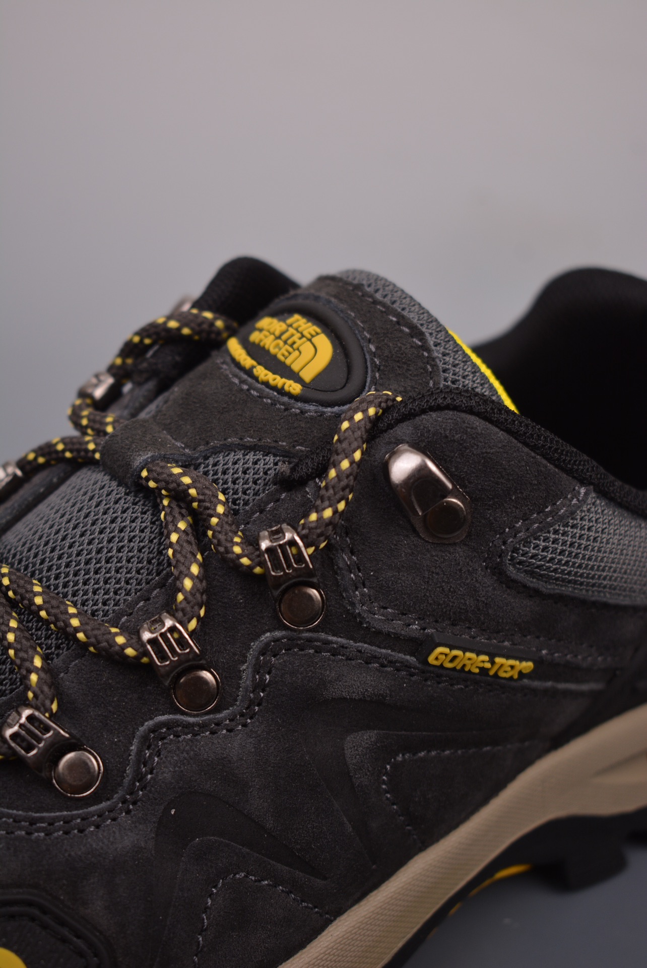 The North Face Hedgehog Sneaker Suede Gray Yellow NF0A8ADU-816B