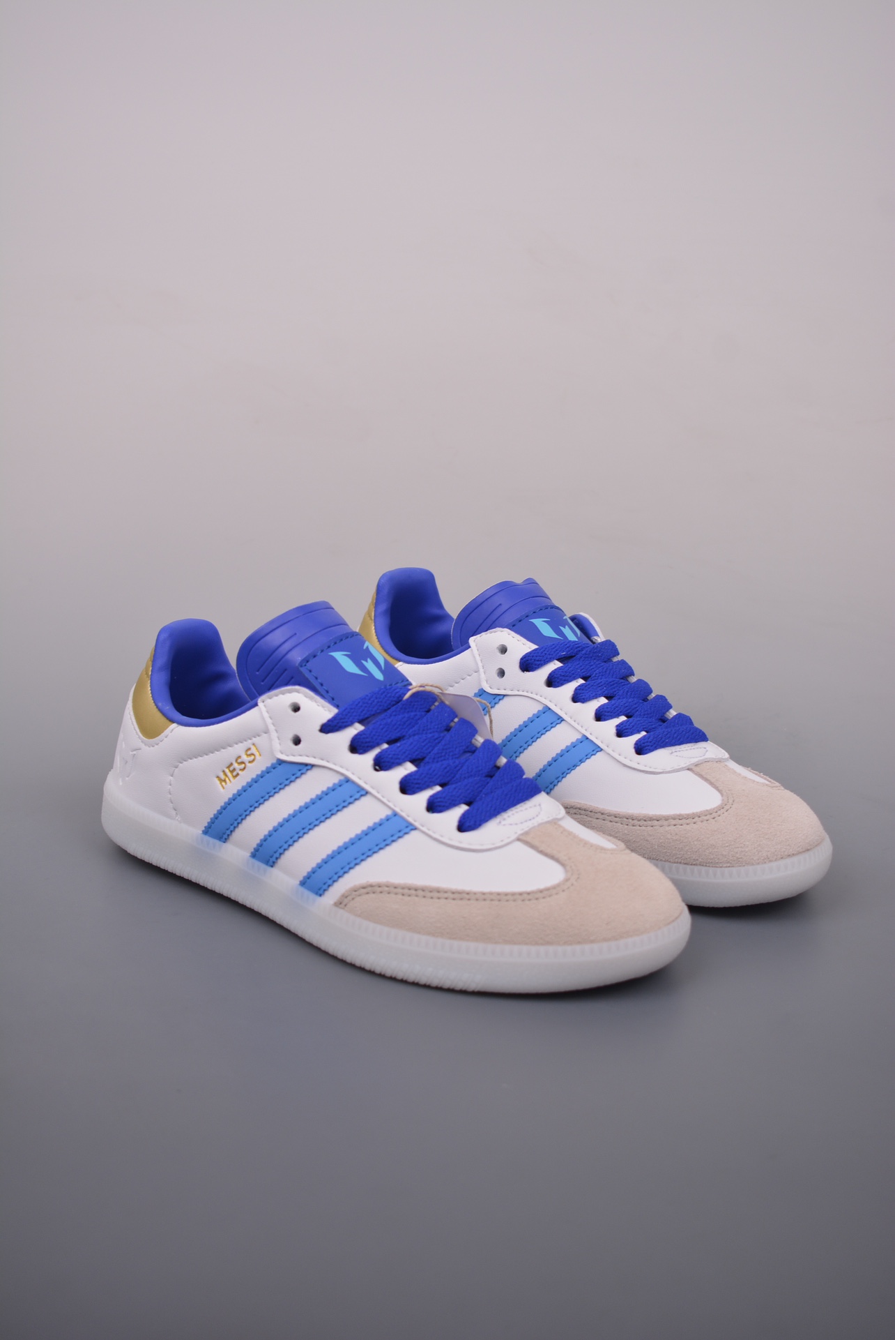 Lionel Messi x Adidas Originals Samba OG White blue ID3550