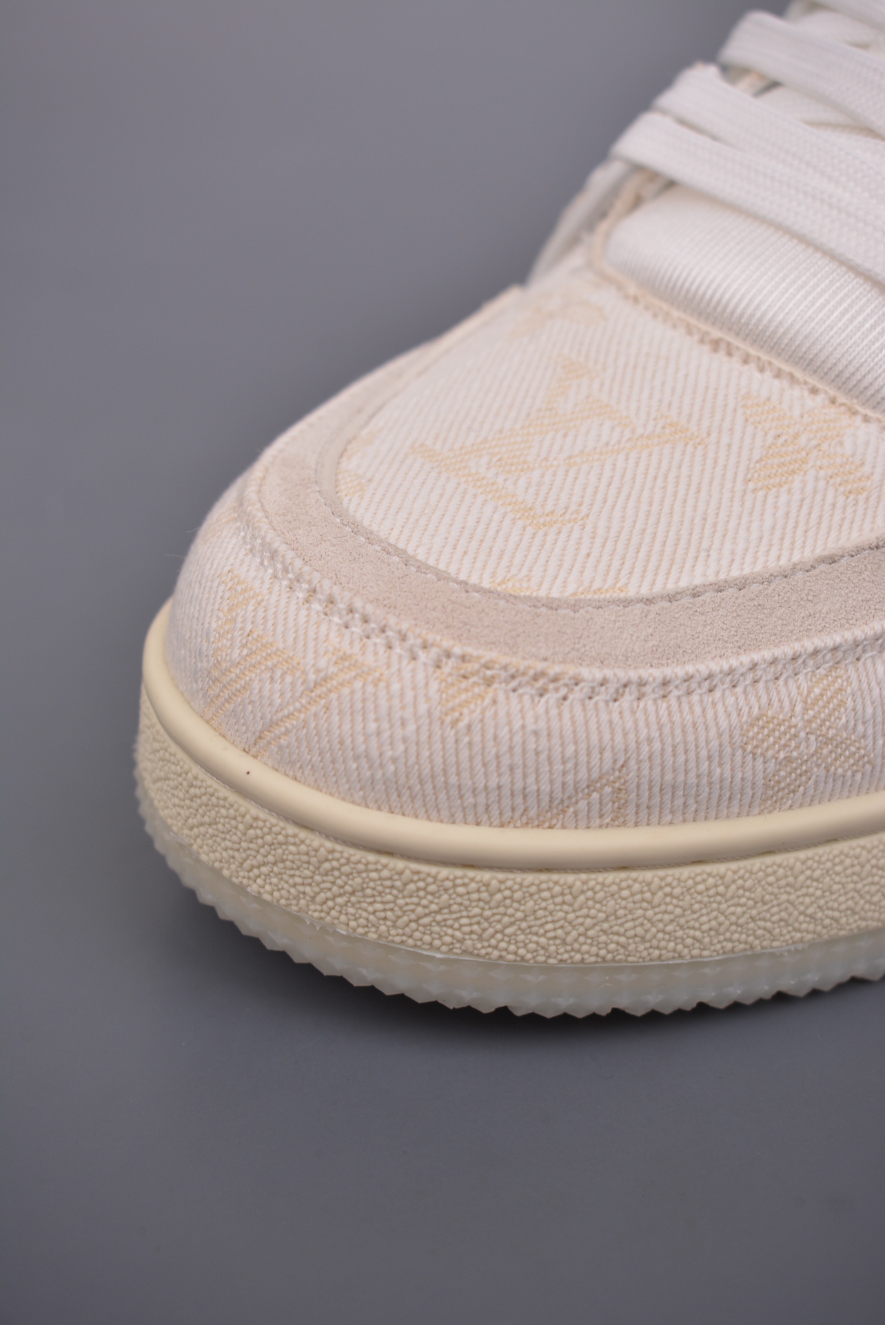 Louis Vuitton Trainer Sneaker Low Denim White Jacquard 1AC689