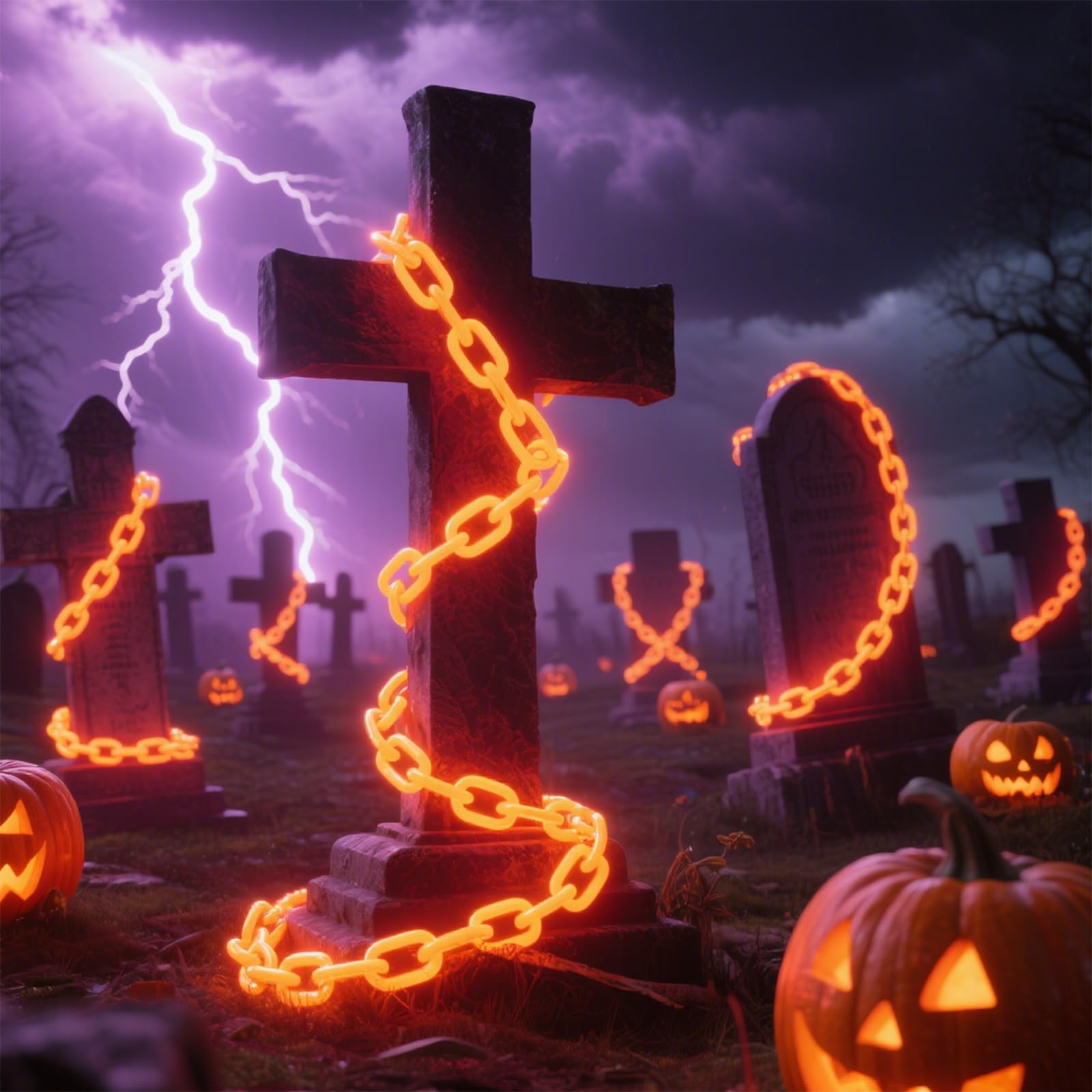 💥ON SALE💥Halloween Chain-Link String Lights, Waterproof✨
