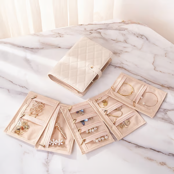 🔥Buy 2 Free Shipping🎁Travel Jewelry Storage Book with 5pcs Ring Binder