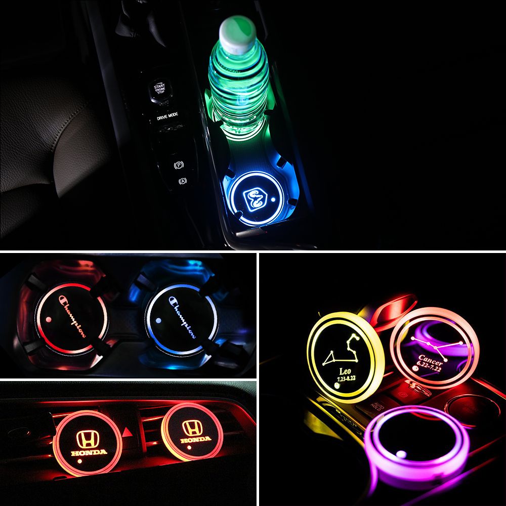 🚗Rainbow Light LED Car Coaster