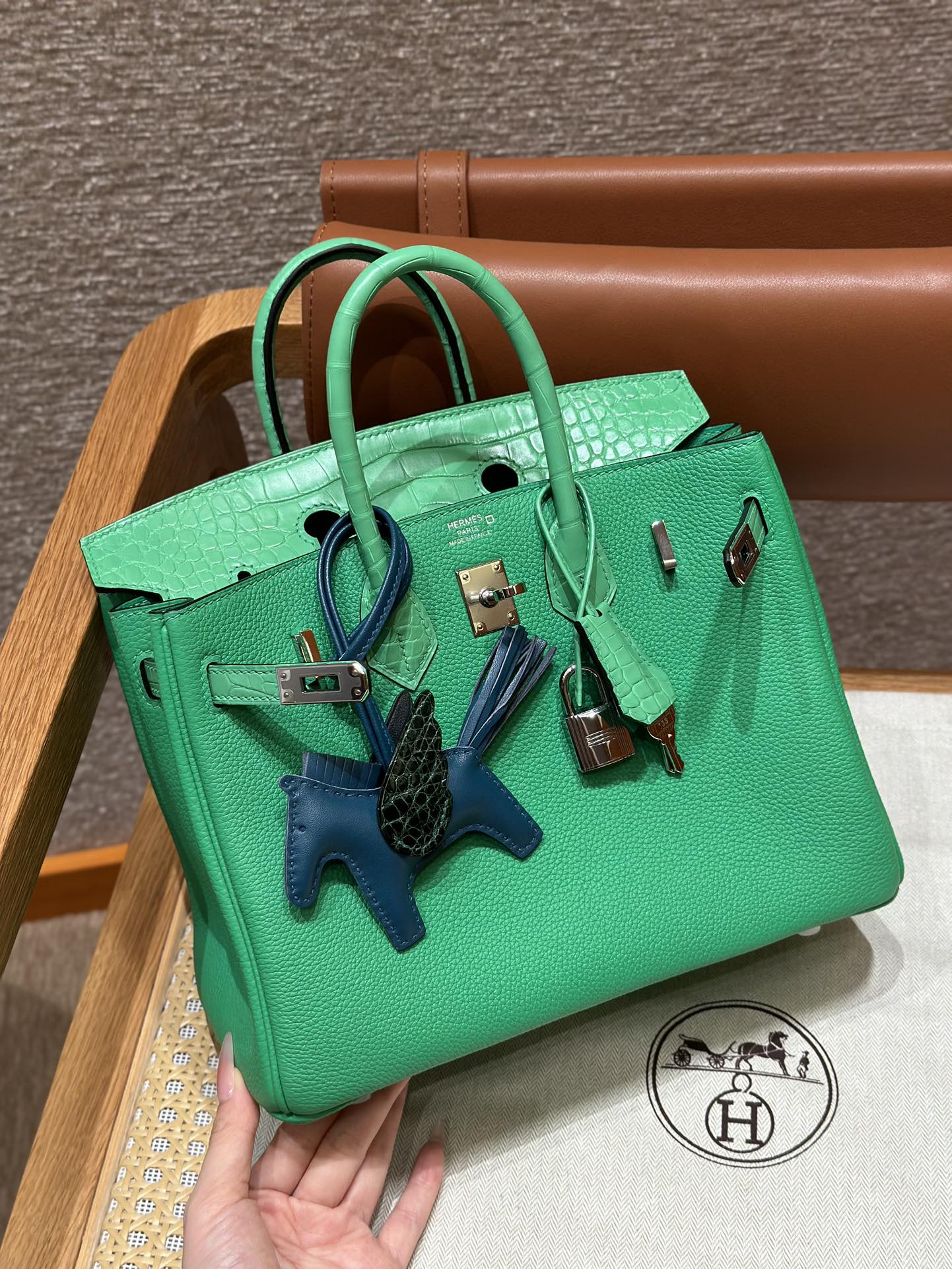 Hermes Birkin Touch 0TVert comics (Handmade to order)