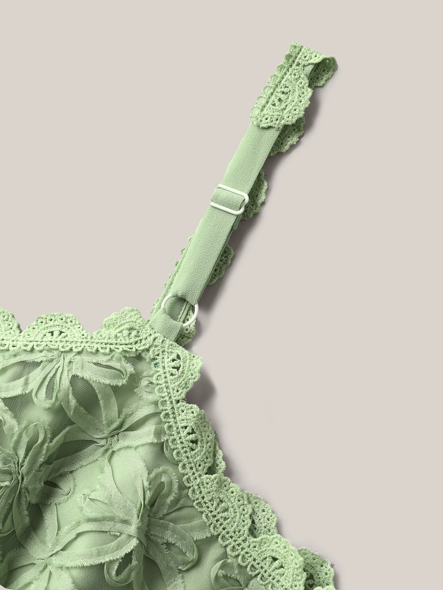 Textured Lace Tie Flared Tank Top