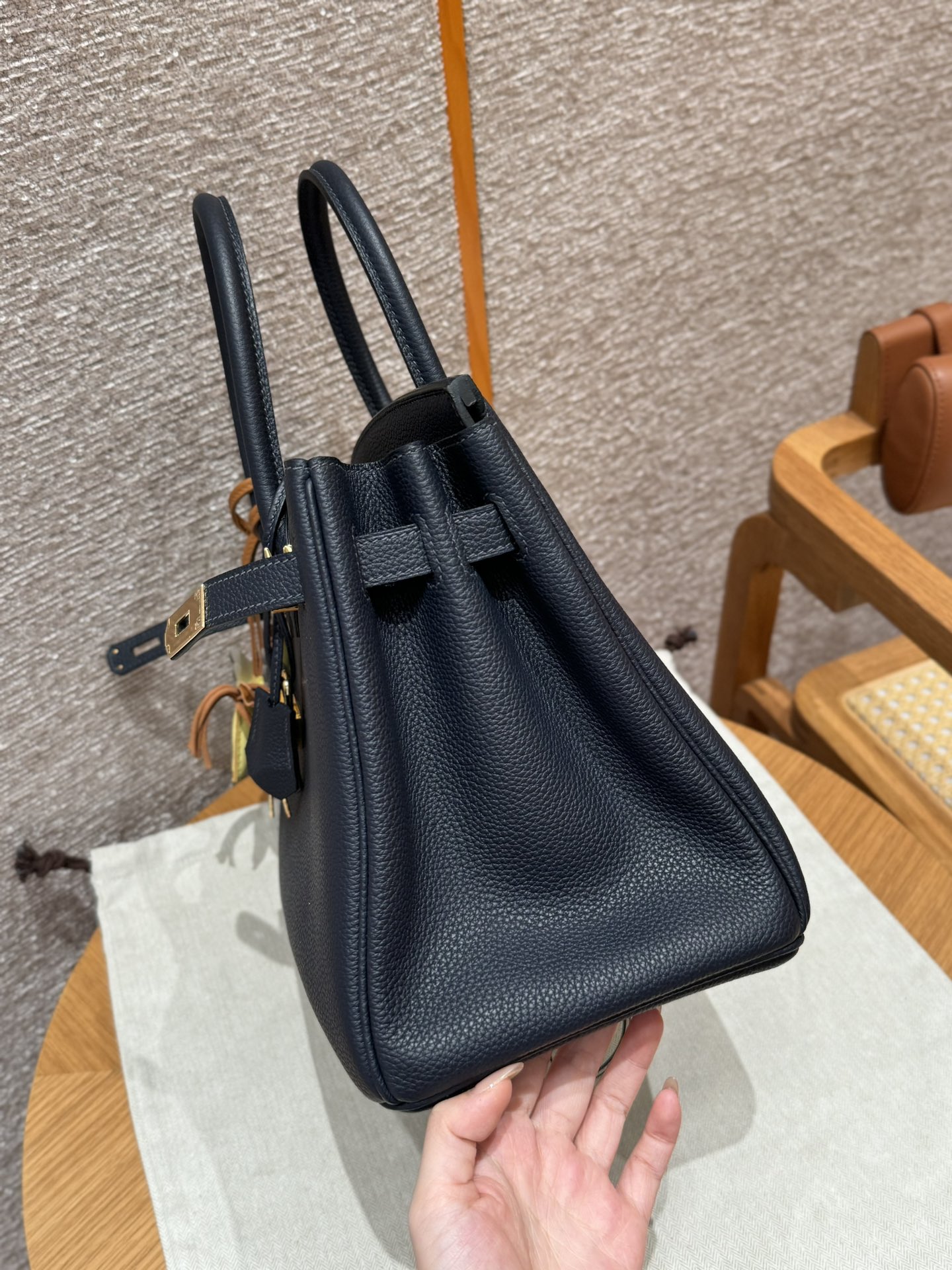 Hermès Birkin 76Bleu indigo (Handmade to order)