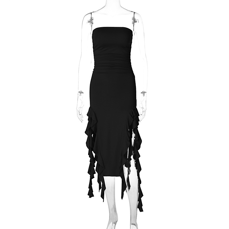 Fashion sexy personality bosom irregular dress