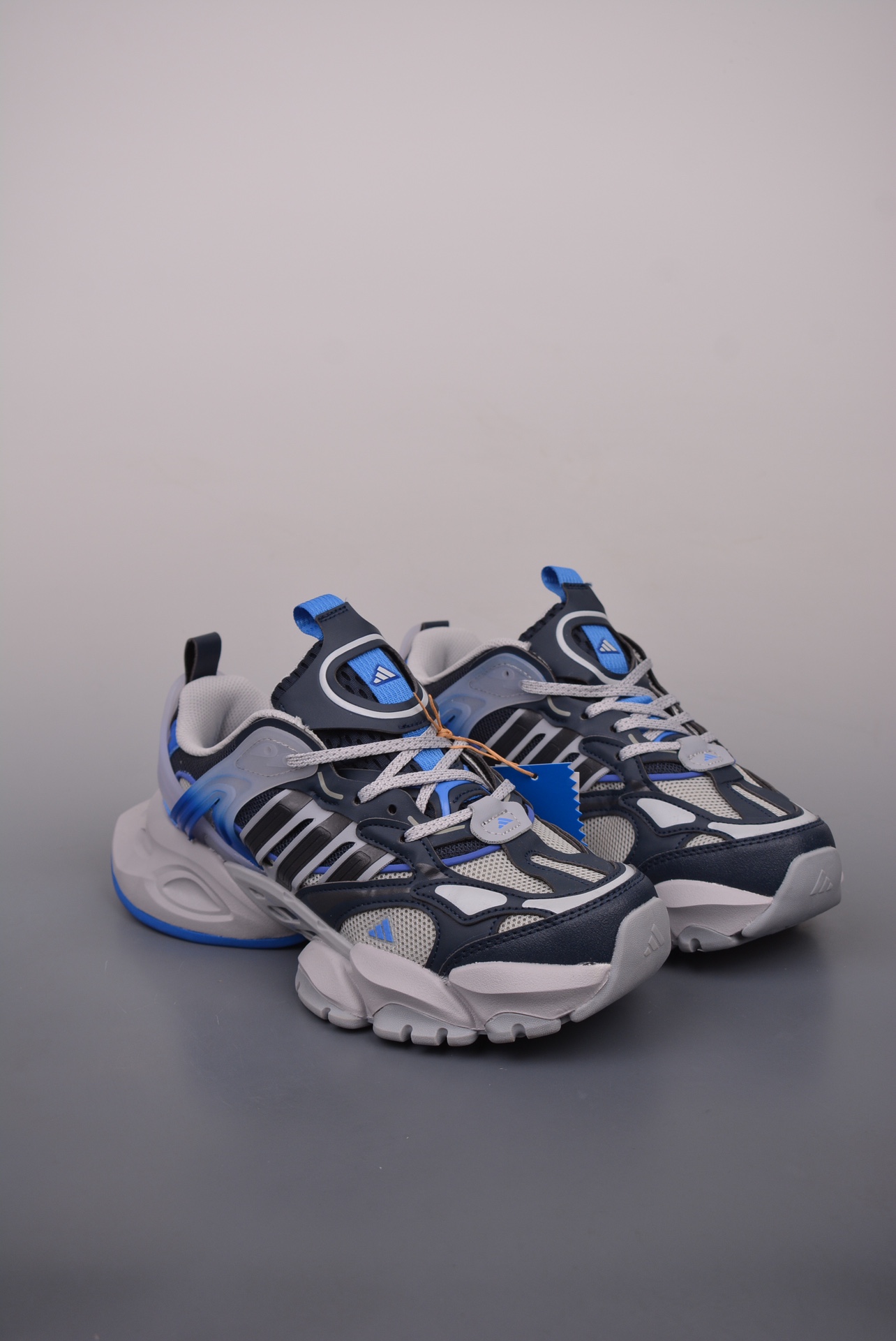 Adidas XLG Runner Deluxe Navy Blue Gray Blue JR8079