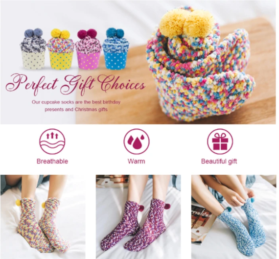 (🎅EARLY CHRISTMAS SALE - 48% OFF)Winter Fuzzy Slipper Socks WIth Gift Box🔥Buy 5 Get FREE SHIPPING