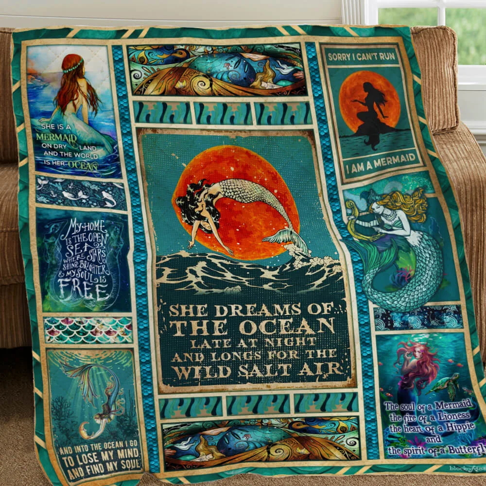 Yoga Mom. Namomste Quilt Blanket