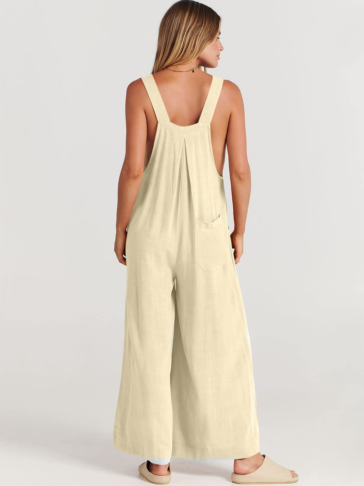 Spring Hot Sale🔥Women's Sleeveless Wide Leg Jumpsuit with Pockets   (Buy 2 Free Shipping)