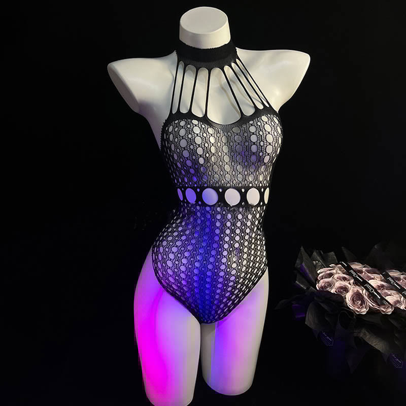 See-through Hollow Out Jumpsuit Lingerie