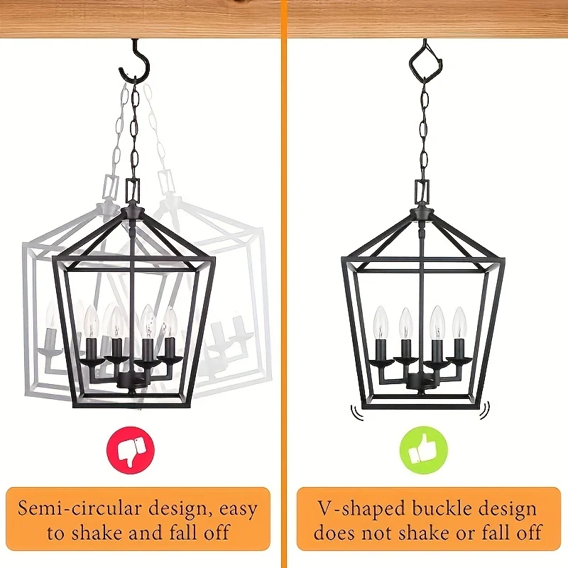 🎄🎅 Early Christmas Sale 50% OFF-10pcs Square Snap Hanging Hooks - Anti-Drop Bonsai Hooks with Safety Buckles for Christmas Rope String Lights