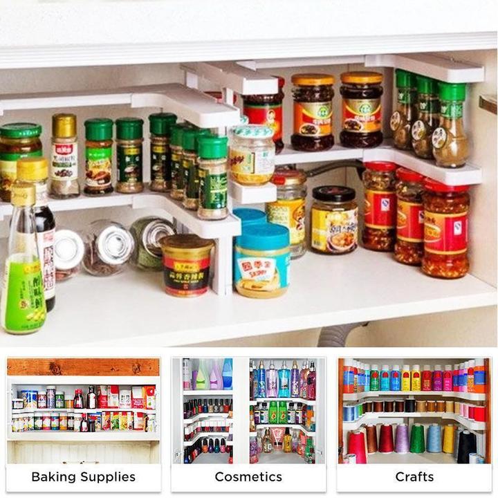 ( Double layer ) Spice Rack and Stackable Shelf（Limited Time Promotion-48% OFF）