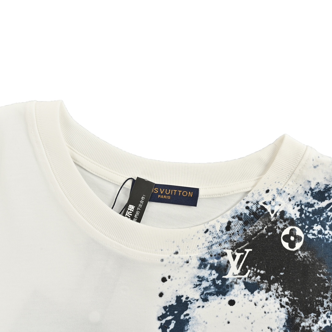 Louis Vuitton Ink Smudge Print Short Sleeve