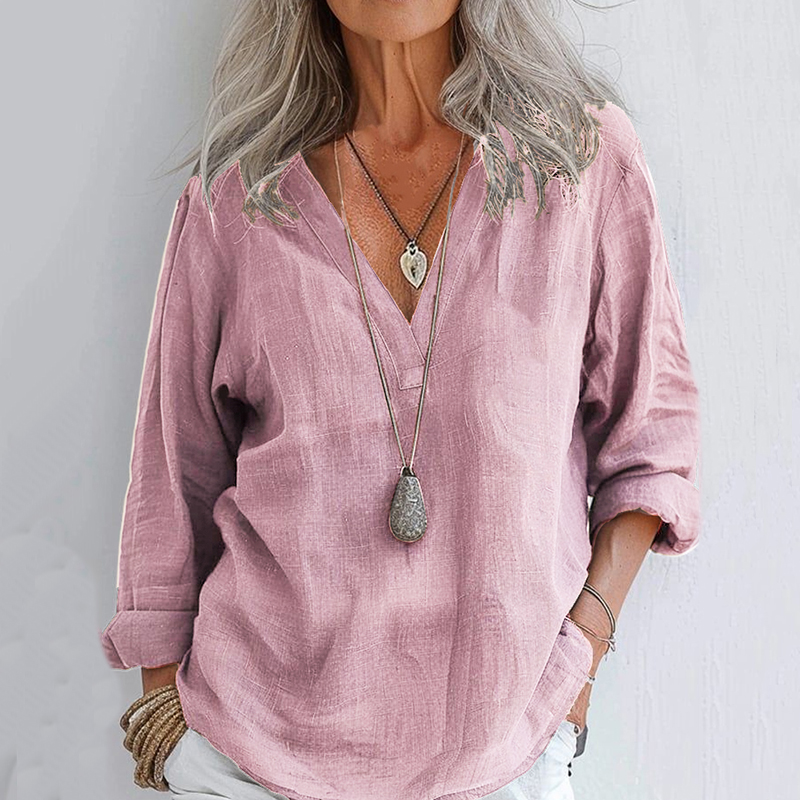 Vintage Solid Linen Art Print  Long Sleeve Shirt