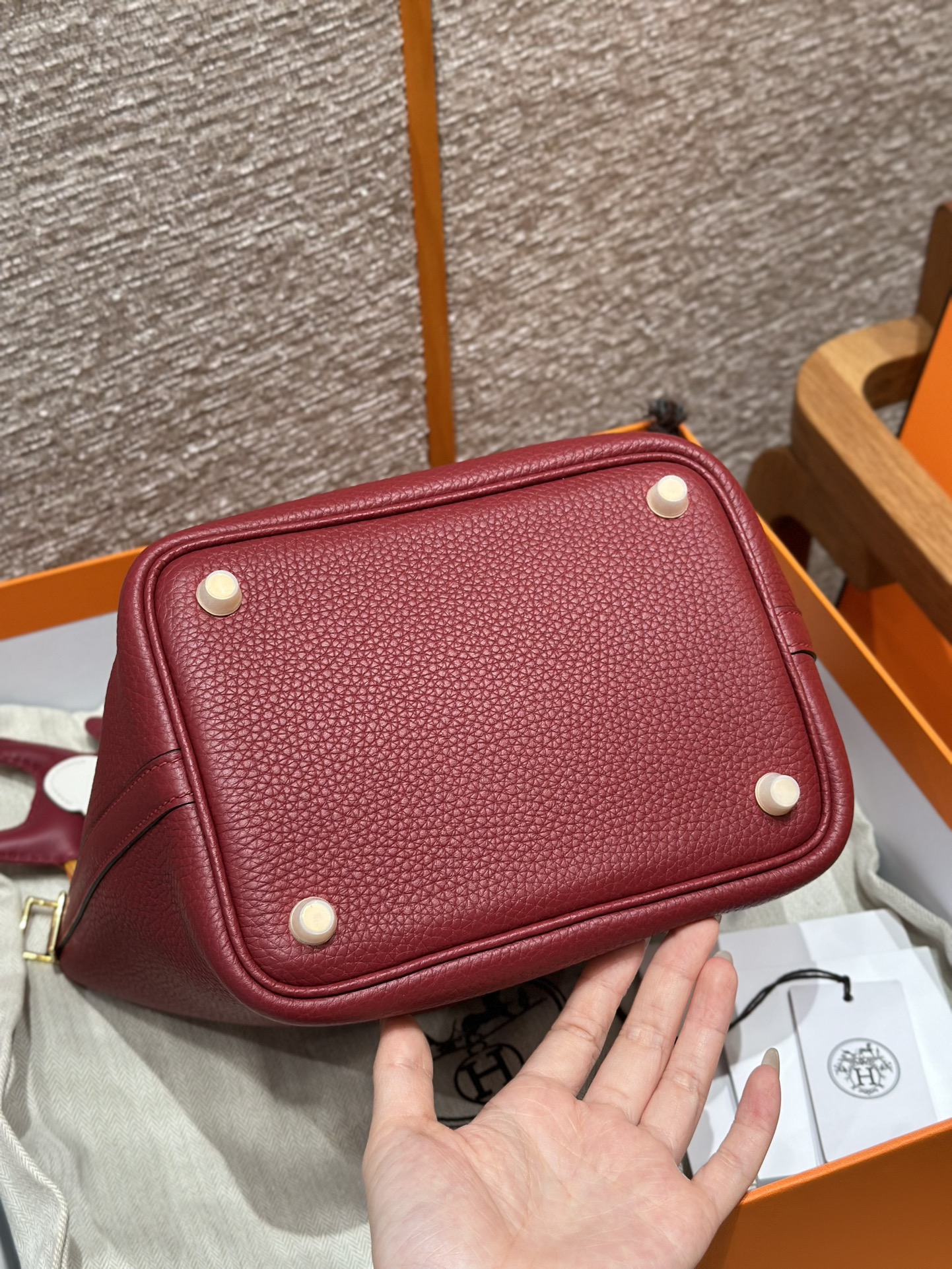 Hermès Picotin lo K1Rouge grenat handbag (handmade to order)